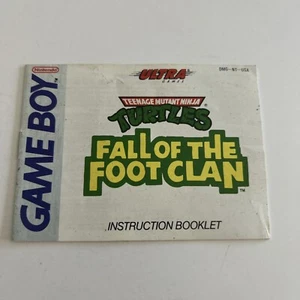 TMNT Fall of the Foot Clan Instruction Booklet ONLY! (Game Boy, GB) Manual - Picture 1 of 2