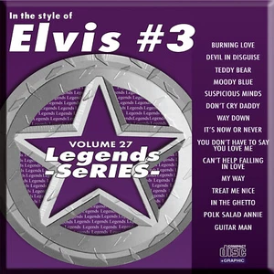 ELVIS #3 LEGENDS SERIES VOL-27 KARAOKE CD+G 15 HITS NEW IN PLASTIC w/PRINT - Picture 1 of 2