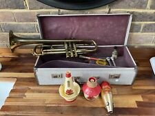Vintage Embassy Cornet With Case And Vintage Mutes