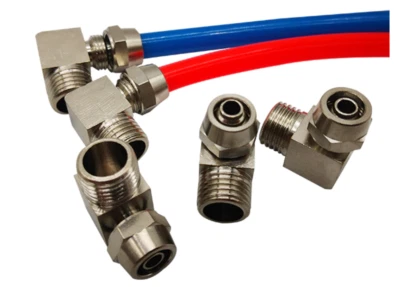CNCTEC Pneumatik Winkel Einschraubverschraubung konisch 1/8" 1/4" 3/8" 1/2"