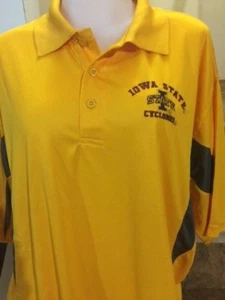 Iowa State Cyclones Golf Polo Shirts GOLD NEW!! Moisture Wicking - Picture 1 of 4