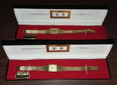 LOT of 2 Seiko Women's watches With  Box Lifetime mainspring Gold Tone Vintage - Image 1 of 4