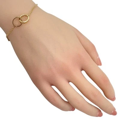Pulsera Cartier Baby Love Oro Amarillo 18K Mujer 4.1g Cadena 18cm Accesorio Foto 1 de 4