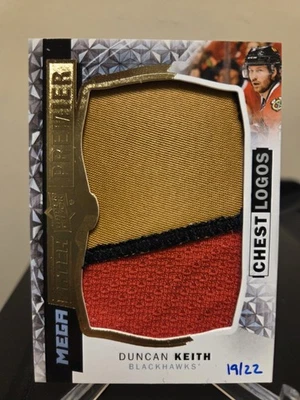 Duncan Keith 15/16 UD Premier Game Used Mega Patch chest logo Blackhawks 19 /22 - Image 1 of 2