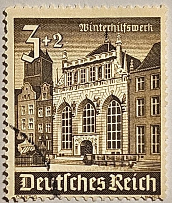 Deutsches Reich 1940, Winterhilfswerk, 3 Pfennig +2, Used Stamp, FREE SHIPPING! - Image 1 of 4