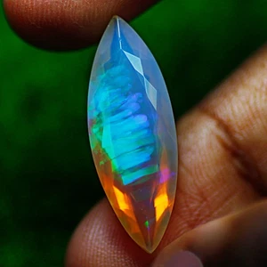7.85Ct IF Nice Marquise 3D Multi Flashy Harlequin Pattern Solid Welo Cut Opal - Picture 1 of 5
