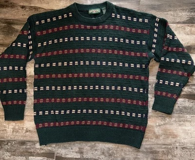 Suéter Vintage American Eagle Para Hombre Talla XL Verde Años 90 Mezcla de Algodón Cuello Redondo Foto 1 de 4