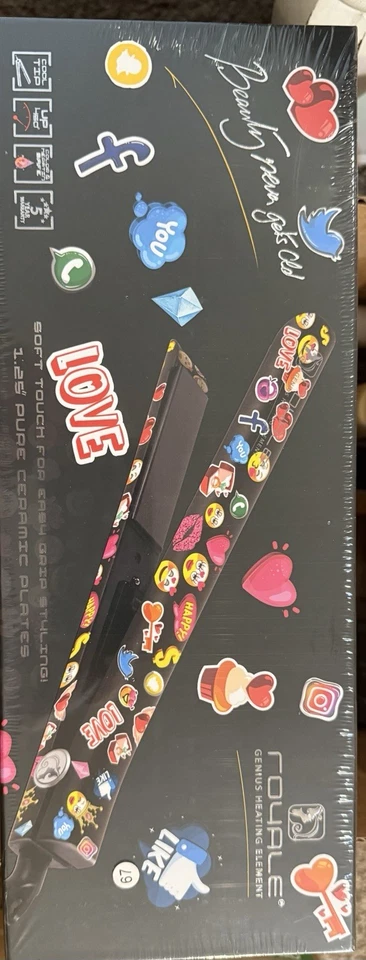 ROYALE Genius EMOJI 1.25" PLACA CERÁMICA PLANCHA PLANCHA PLANCHA PLANCHA PLANCHA SELLADO NUEVO EN CAJA Foto 1 de 3