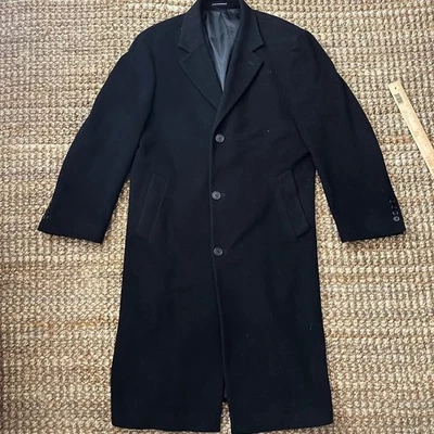 Lauren Ralph Lauren Mens Sz 38R Wool Cashmere Blend Overcoat Trench Long Classic - Image 1 of 4