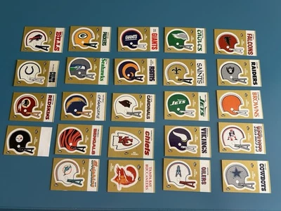 LOT of 25 1982 Fleer NFL Sticker Card Helmet + Tampa Bay Buccaneers Logo Vintage - Image 1 of 4