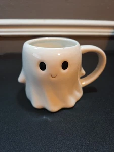 Hyde And Eek Halloween Stoneware 14.6 Oz Smiling Ghost Mug 2023 Collectible - Picture 1 of 5