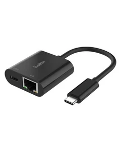Belkin Connect USB-C a Ethernet + Adaptador de Carga 100W con Puerto Gigabit Ethernet... - Imagen 1 de 7