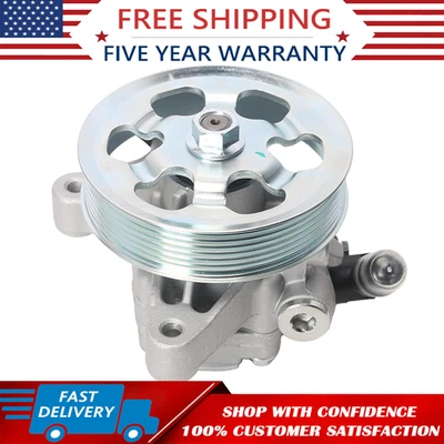 Power Steering Pump w/Pulley for Acura RSX TSX Honda Accord CR-V Element 2.0 2.4 - Image 1 of 4