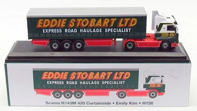 Atlas Editions 1/76 Scale 4 649 119 - Scania R143M 420 Curtainside.- Stobart - Image 1 of 3
