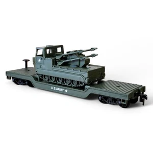 Model Power 8461 US Army Depressed Center Flat Car W/ Chaparral & SAM Missiles - Picture 1 of 9