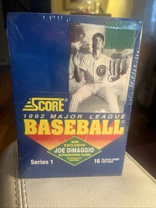Béisbol Score Series 1 1992 nueva caja sellada de fábrica autógrafo posible DiMaggio - Imagen 1 de 5