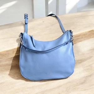 Borsa a tracolla Kate Spade NY bambino blu pelle ciottolata hobo catena tracolla pastello Lg - Foto 1 di 18