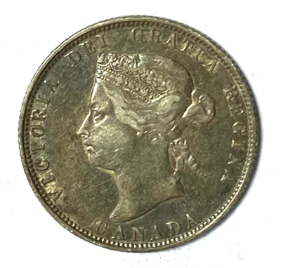 1874 Canada 25c Twenty Five Cents Silver Quarter KM# 5 - Image 1 of 2