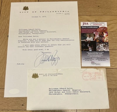Seltener offizieller Brief Frank Rizzo Philadelphia Bürgermeister Polizeikommissar JSA COA - Bild 1 von 4
