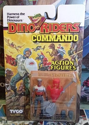 1989 bomba Commando Dino Riders Tyco Vintage Figure MOC-UNOPENED-RARE New - image 1 of 4