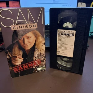 Sam Kinison - Banned  (VHS  1990) RARE Stand Up Comedy Video! Comic Legend! D1 - Picture 1 of 2