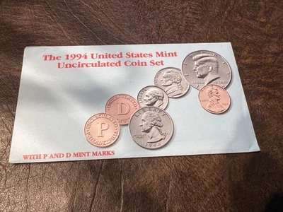 1994 United States Mint Uncirculated Coin Set With D And P Mint Marks OGP - Image 1 of 3