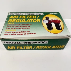 Central Pneumatic 1/4" NPT Air Filter Regulator Gauge Piggyback Style 42035 - Picture 1 of 6