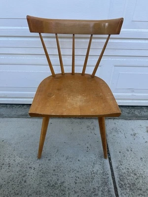 Vtg Paul McCobb Planner Group MCM Maple Dining/Office/Side Chair originalSticker - Image 1 of 4