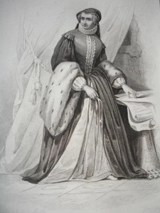 Edad la Era / Grabado S. XIX/ Catherine Medici - Picture 1 of 1