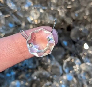 100 Vintage Chandelier Lamp Replacement Crystal 1/2” Octagon Single or Strands - Picture 1 of 7