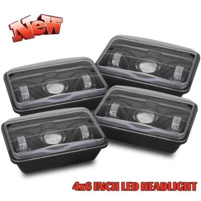 4 Piezas Faro LED 4x6" Alto/Bajo Viga Sellada Apto para Isuzu NQR NPR-HD FTR DRL Foto 1 de 4