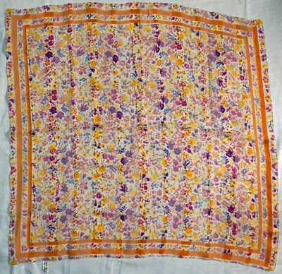 Bufanda/bandana vintage pequeñas flores brillantes hechas en Italia 30" Foto 1 de 3
