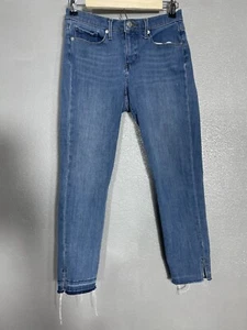 Banana Republic Skinny Released Raw Hem Blue Jeans Gr. 28 Medium Wash - Bild 1 von 9