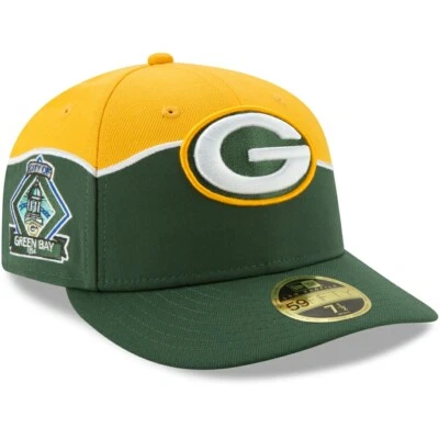 GORRA AJUSTADA GREEN BAY PACKERS NEW ERA 59FIFTY BAJO PERFIL BANDERA DE LA CIUDAD DE LA NFL H5 Foto 1 de 4