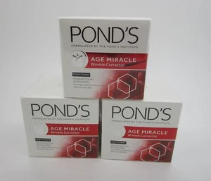 POND'S Age Miracle Wrinkle Corrector Night Cream 1.7 oz. - Lot of 3 - Picture 1 of 1