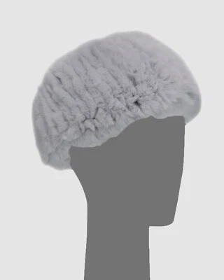 $99 Surell Mujer Gris Piel de Conejo Elástico Diadema Cuello Calentador Talla Única Foto 1 de 3