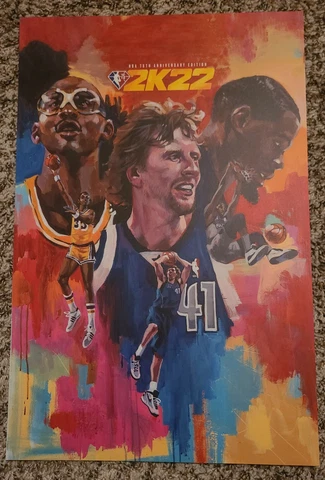 NBA 2K22 Cover Poster - Cross-Gen Edition (Nowitzki, Abdul-Jabbar & Durant) Cover