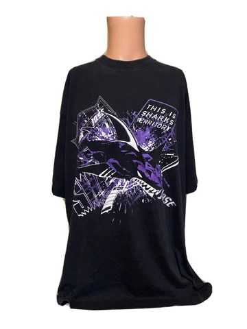 Vintage San Jose Sharks Black & Purple Sharks Territory Shirt Size 2XL Mens Cover
