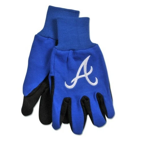 Atlanta Braves Gloves Non Slip Work Utility Adult MLB Baseball Sports Palm Grip Cover