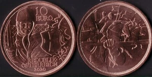ÖSTERREICH 10 EURO 2020 "MUTIG" Kupfer UNC - Bild 1 von 3