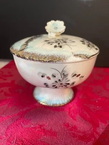 Vintage 50er Jahre Porzellan bedeckt Schmuck Bonboniere Made in Japan handbemalt - Bild 1 von 10