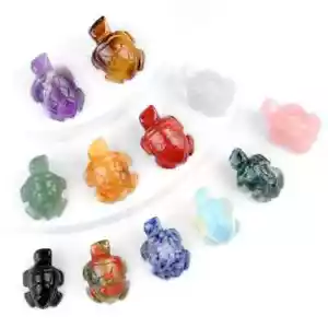 1,0 Zoll Schildkrötenornament Stein Tier Figur Schildkröte Skulptur Dekoration - Bild 1 von 31
