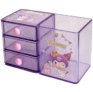 Kuromi Devil My Melody Pencil Pen Holder Stand Organizer Makeup Box Drawer Case - Picture 1 of 2