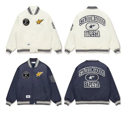 A BATHING APE Men's BAPE X STADIUM GOODS VARSITY JACKET 1J23141901 b - Image 1 of 4