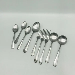 10 Stainless Steel Flatware Mid Century Japan Knife, Fork, Spoon Serving Spoon - Picture 1 of 12