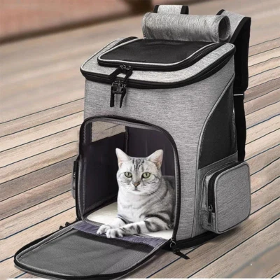 Nueva Mochila Transpirable Porta Mascotas Plegable Bolsa de Viaje Expandible para Gato Perro Foto 1 de 4