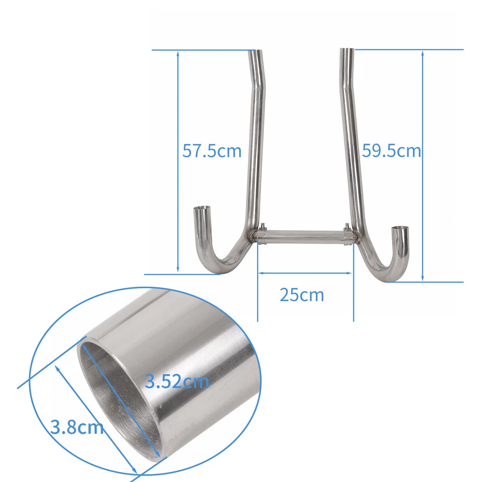 Cabezal colector escape moto acero inoxidable 38mm para BMW R75 R80 R90 Foto 1 de 4