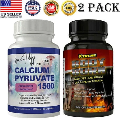 Pyruvate钙抗氧化补充剂Xtreme身体脂肪燃烧减肥药 — 第 1/4 张图片