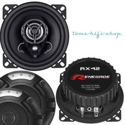 Renegade RX-42 120 Watt 10cm Koax Lautsprecher Set PKW Auto Boxen 100mm  - Bild 1 von 4