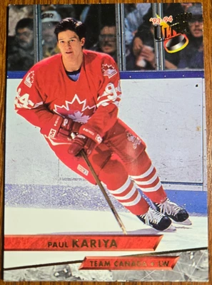 1993-94 Fleer Ultra Paul Kariya Rookie Card RC #465 Team Canada Mint HOF - Image 1 of 2